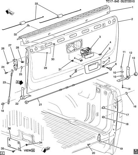 Chevy Tailgate Parts Diagram F