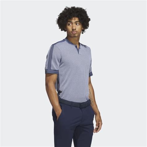 Adidas Ultimate365 Tour Textured PRIMEKNIT Golf Polo Shirt White