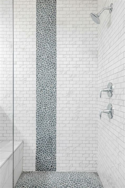 Waterfall Design In Shower Elegant Accents Tile And Design Shower Tile