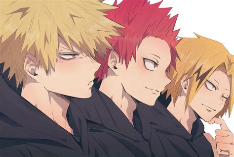 Bakugou Katsuki Kirishima Eijirou And Kaminari Denki Boku No Hero My