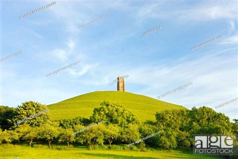 Meadow Around Glastonbury Tor Ley Lines Legend Of King Arthur