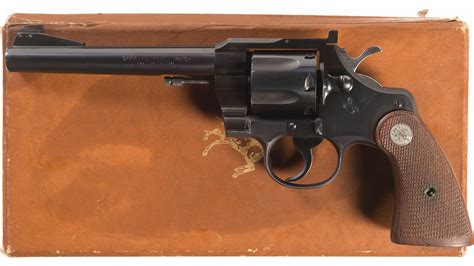 Colt Officers Model Match Double Action Revolver With Box Rock