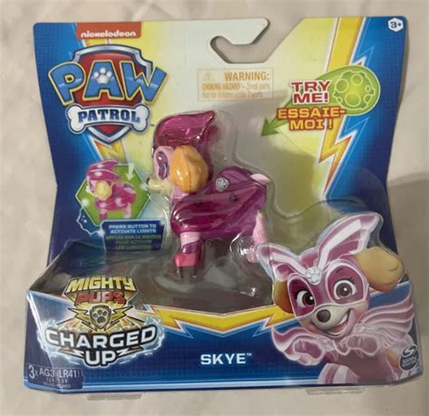 Paw Patrol Skye Mighty Pups Charged Up Figure Brand New In Original