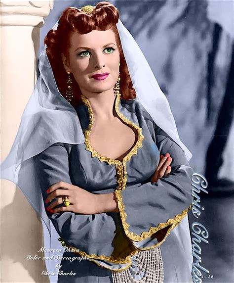 maureen ohara color conversion in 32 bit stereographic by chris charles from b w scan hollywood