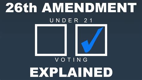 The 26th Amendment Explained Youtube