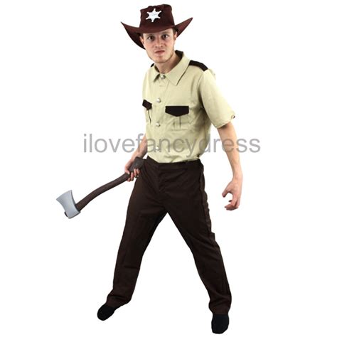 us sheriff costume halloween zombie hunter fancy dress american police officer ebay