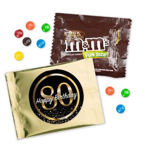 12 Pcs 80th Birthday Candy Mandms Party Favor Packs Milk Chocolate 12