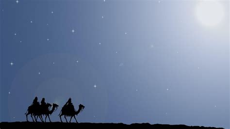 Silhouette Of The Three Wise Men Hd Wallpaper Wallpaper Flare