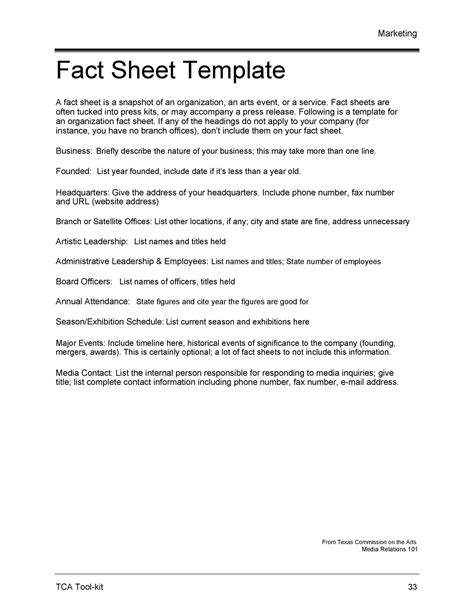 60 Beautiful Fact Sheet Templates Examples And Designs