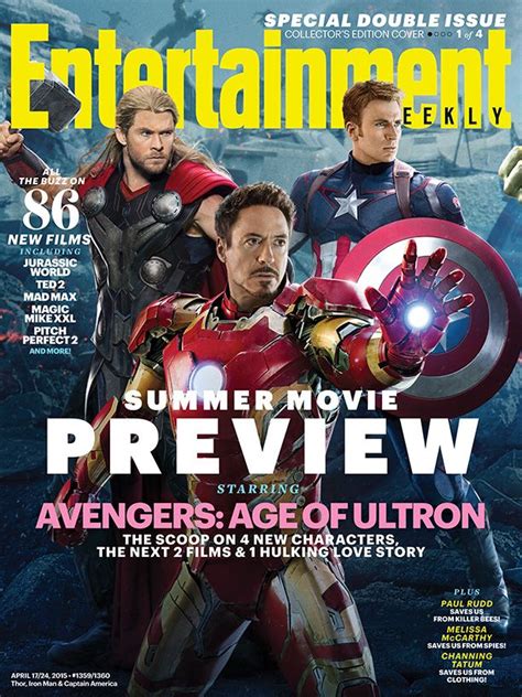 Avengers Age Of Ultron Ew Covers Reveal The Vision Collider