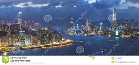Skyline Of Hong Kong City Stock Photo Image Of Background