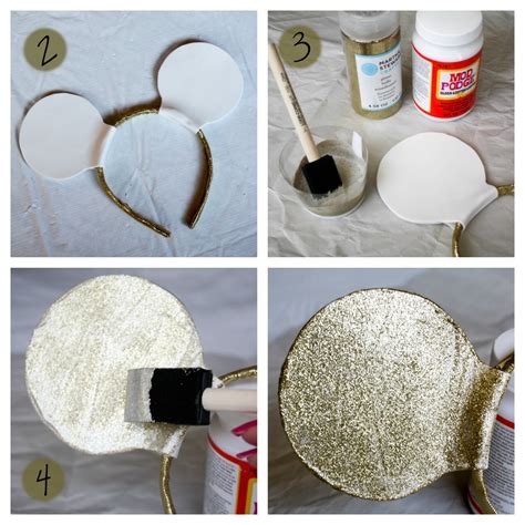 He is beloved by children all over the world, so it's no surprise. DIY Gold Glitter Minnie Ears - This Fairy Tale Life