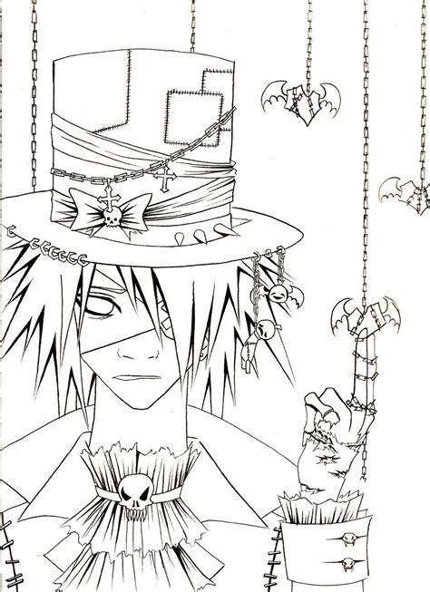 Scary Anime Coloring Pages Sketch Coloring Page