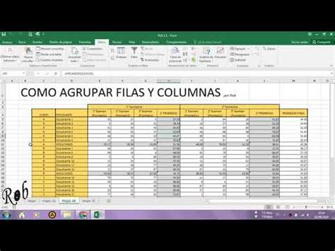 Como Agrupar Filas Y Columnas En Excel YouTube