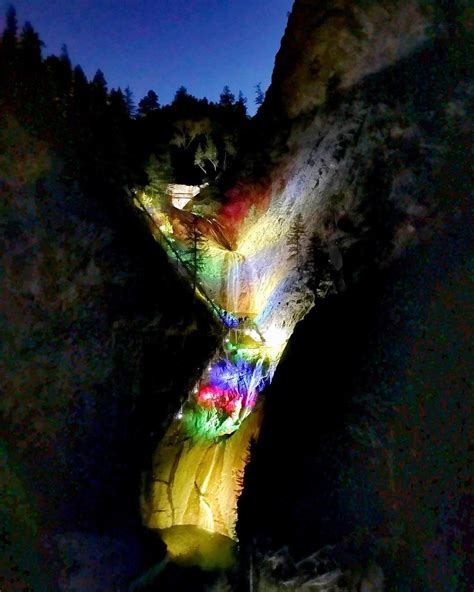 This Is The Broadmoor Seven Falls So Pretty With Is Glowing Neon