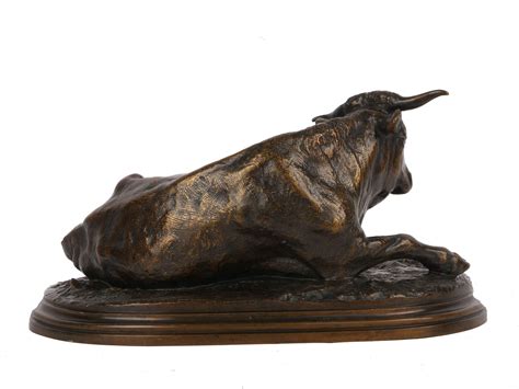 Bronze Sculpture Boeuf Couché French Antique Bronze Etsy