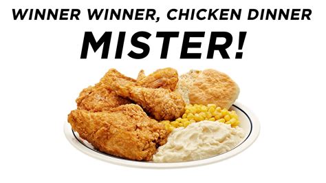 21 isimli filme göre bir efsaneye dayanan ve blackjack yaptıktan sonra söylenen bir söz. "Winner, winner, chicken dinner...MISTER!" - YouTube
