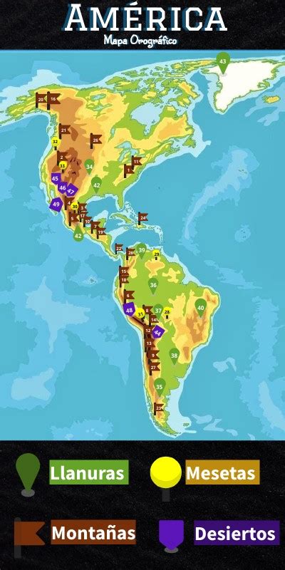 Mapa Orográfico De América By Anahi Sanabria Ugarte On Genially