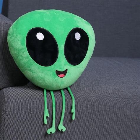 33cm Fashion Pillow Expression Adventure Green Alien Material Cotton