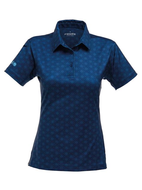 Matte Royal Blue Ladies Premium Short Sleeve Golf Polo Shirt Fenix