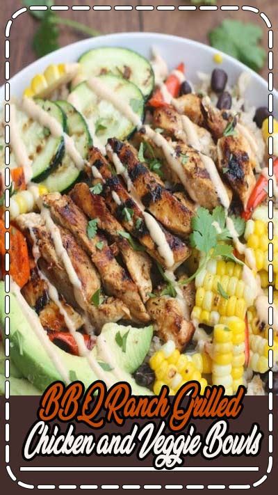 Add 1 cup of onion soup mix. BBQ Ranch Grilled Chicken and Veggie Bowls - Healthy ...