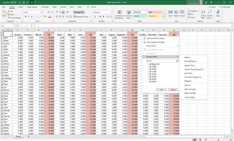 How A Filter Works In Excel Spreadsheets