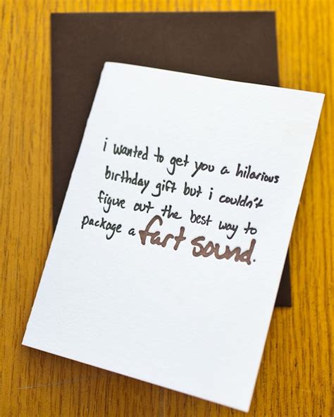 Fart Sound Funny Letterpress Greeting Card By Lifeisfunnypress