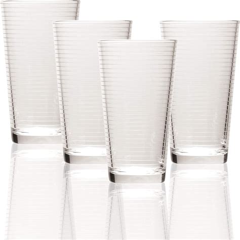 Circleware Theory Drinking Glasses Set Of 4 15 75 Ounce Mixed Drinkware Sets