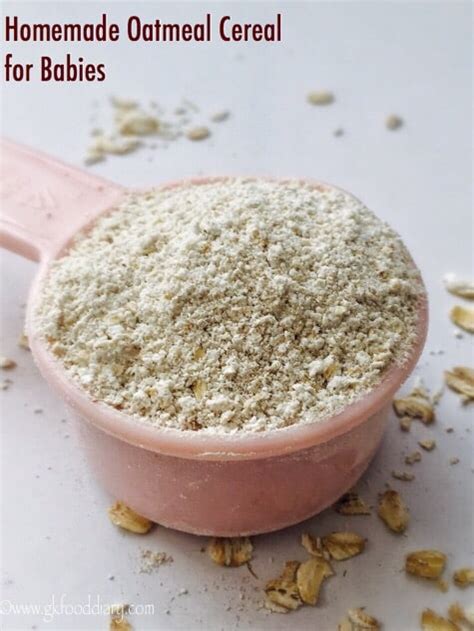Homemade Oatmeal Cereal Powder For Babies And Toddlers Oats Powder