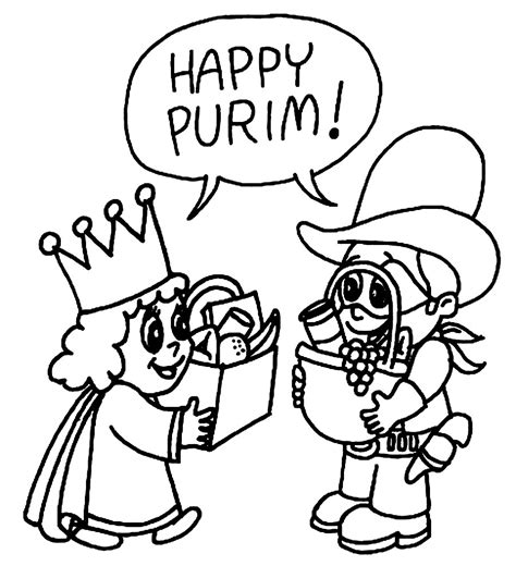 Printable Purim Coloring Pages Printable World Holiday
