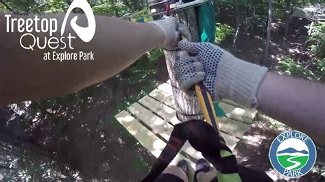 Treetop Quest At Explore Park Level 3 Ziplines Youtube