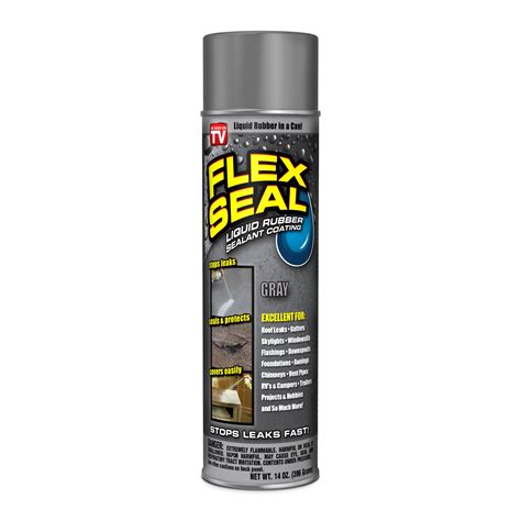 Flex Seal Spray Rubber Sealant Coating 14 Oz Gray