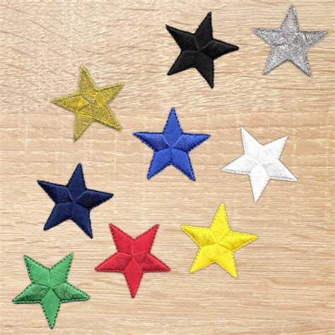 Star Patches Iron On Star Patch Embroidered Appliques 10 Etsy