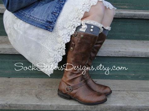Boot Socks With Lace Knee High Boot Socks By Socksistersdesigns Lace Knee High Boots Lace