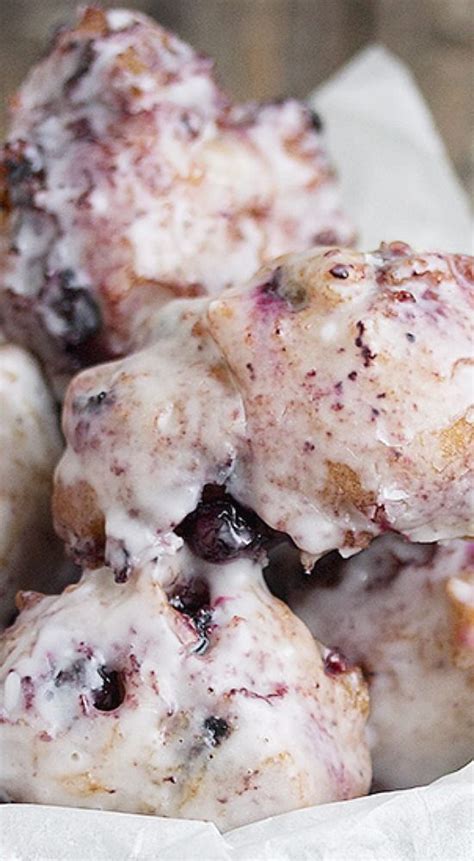 A Recipe For Glazed Fresh Blueberry Fritters Blueberry