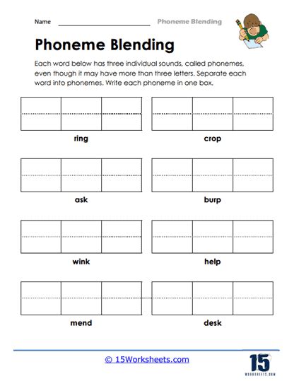 Phoneme Blending Worksheets 15