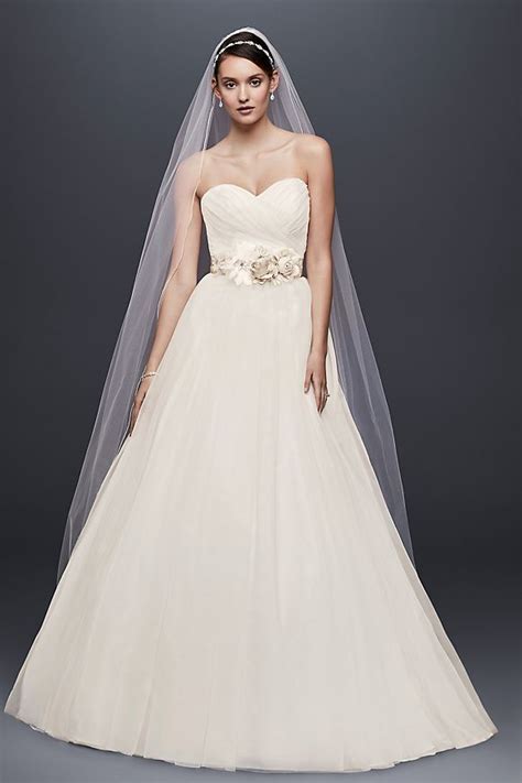 Strapless Sweetheart Tulle Wedding Dress Davids Bridal Strapless