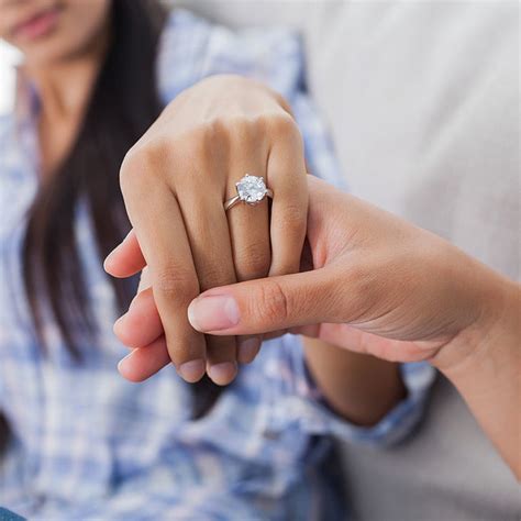 After the wedding is completed, the bride removes her engagement ring from her right hand, and puts it on top of her wedding ring. How to Select the Perfect Shaped Engagement Ring - Monson ...