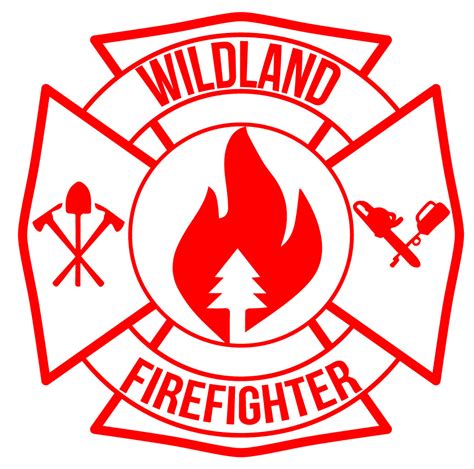 Wildland Firefighter Maltese Cross Window Decal Police Fire Ems Viny