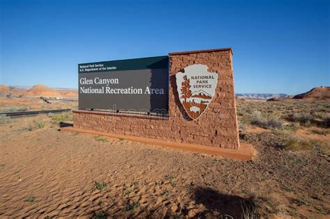 Large Glen Canyon National Recreation Area Sign In Page Arizona