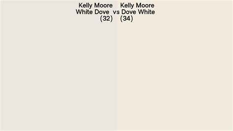 Kelly Moore White Dove Vs Dove White Side By Side Comparison