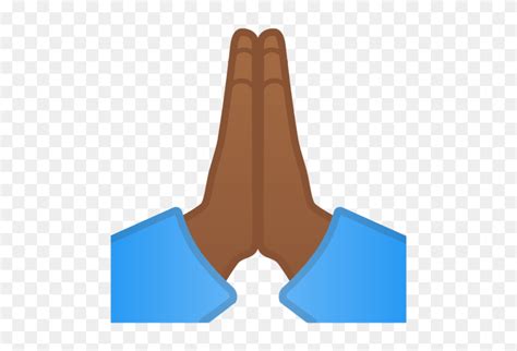 Folded Hands Medium Dark Skin Tone Emoji Praying Hands Emoji PNG Stunning Free Transparent