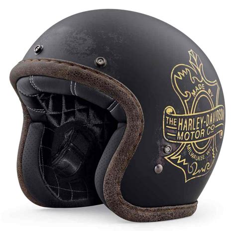 Harley Davidson Mens Bootleggers Pass B01 34 Helmet Matte Black