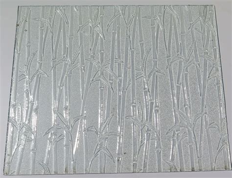 Large Textured Bamboo Motif Glass Panels 63x84 30 Full Size Panels Retail 800 Per Sheet