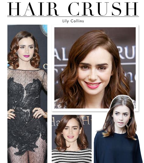 Hair Crush The Secret To Lily Collins Perfectly Textured Bob Messy Bob