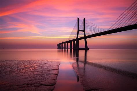 1080p Landscape Pacific Ocean Vasco Da Gama Bridge Nature Bridge