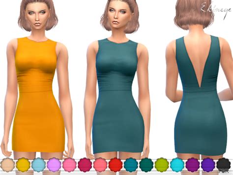 V Back Mini Dress By Ekinege At Tsr Sims 4 Updates