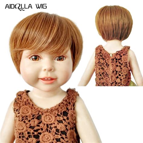 Hot Sale Fashion American Doll Wig Blonde Brown Short Bjd Doll Wigs