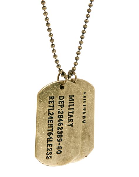 Yes you can restart the round without loosing the dogtag. Lyst - Asos Dog Tag Necklace in Metallic for Men