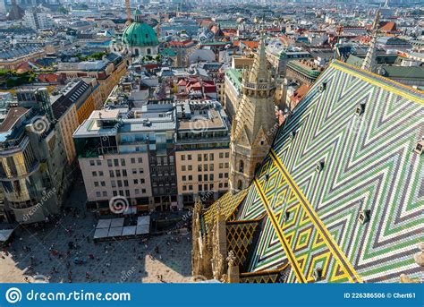 Panorama Of Vienna Aerial View From Stephansdom Cathedral Vienna